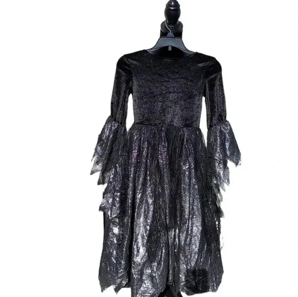 Spirit Costume Girls Dress Black and Silver Size Small - Picture 2 of 8